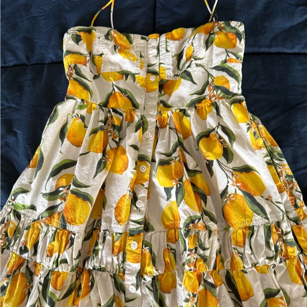 J. Crew Yellow and White Casual Dress - Picture 3 of 6